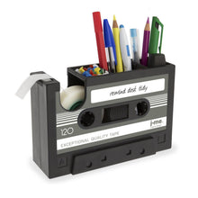 Load image into Gallery viewer, Cassette Tape Dispenser Pen Holder Vase Pencil Pot