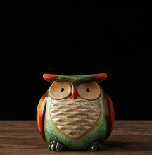Load image into Gallery viewer, Ceramic owl ornament decoration