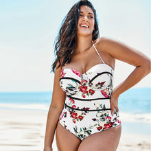 Load image into Gallery viewer, Plus size one-piece printed ladies sexy swimsuit