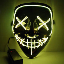 Load image into Gallery viewer, Halloween Cold Light Ghost Step Dance Clothes Glow Mask LED Flash Ghost Face Adult Fluorescent Dance Mask