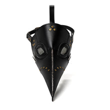 Load image into Gallery viewer, Woman Plague Doctor Mask Black Death Halloween Steam Punks Beak Synthetic Leather