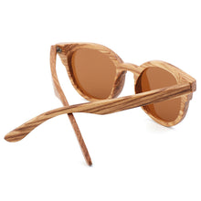 Load image into Gallery viewer, Handmade Polarized Wood Grain Sunglasses Angle's Wing