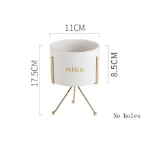Load image into Gallery viewer, Creative Personality Iron Ceramic Flowerpot