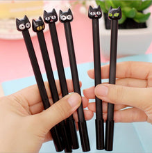 Load image into Gallery viewer, Cute black cat gel pen office pen needle pen black pen