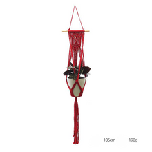 Load image into Gallery viewer, Custom Hand-knitted Hanging Flowerpot Net Bag