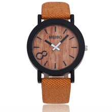 Load image into Gallery viewer, 8 word denim belt watch wood grain surface watch quartz watch