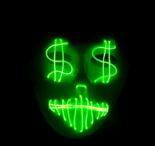 Load image into Gallery viewer, LED US dollar party mask
