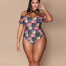 Load image into Gallery viewer, Geometric bikini ladies plus size
