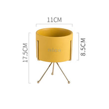 Load image into Gallery viewer, Creative Personality Iron Ceramic Flowerpot