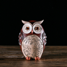 Load image into Gallery viewer, Ceramic owl ornament decoration