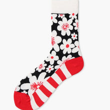 Load image into Gallery viewer, 2021 new women socks 1 pair long cotton color geometric autumn socks novelty fashion lady happy socks