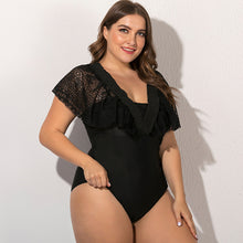 Load image into Gallery viewer, Black webbing enlarged swimsuit