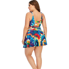 Load image into Gallery viewer, Hollow Cover Belly Conservative Skirt Style Split Swimsuit