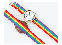 Load image into Gallery viewer, Rainbow Retro Wooden Watch