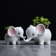 Load image into Gallery viewer, Elephant ceramic flowerpot