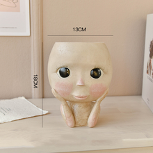 Load image into Gallery viewer, Face Head Design Sculpture Flower Planter Garden Indoor Plant Pot Art Flowerpot