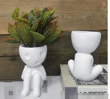 Load image into Gallery viewer, Nordic Creative Cute Tree Man Pot Ceramic Little People Body Flower Pots Home Office Ornaments Cartoon Succulent Plants Potted