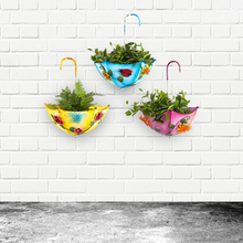 Load image into Gallery viewer, Wrought Iron Umbrella Flower Pot Wall Hanging Garden Pendant