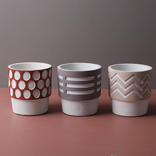 Load image into Gallery viewer, Creative Desktop Cement Ceramic Flower Pot Round