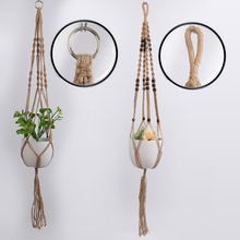 Load image into Gallery viewer, Vintage hemp rope flowerpot net bag hanging