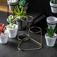Load image into Gallery viewer, Simple iron frame ceramic flower pot