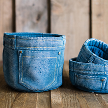Load image into Gallery viewer, Jeans pocket flower pot small flower pot