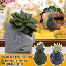 Load image into Gallery viewer, 3D Printed Plant Pot Table Top RPG Dice Succulent Planter Set Home Decoration Multifunction Garden Flower Pot