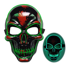 Load image into Gallery viewer, Halloween Skeleton Mask LED Glow Scary Mask