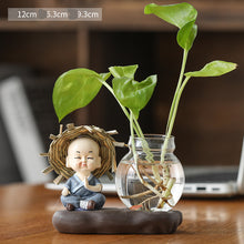 Load image into Gallery viewer, Green Radish Hydroponic Plant Pots And Utensils Transparent Desk Decorations Home Furnishings