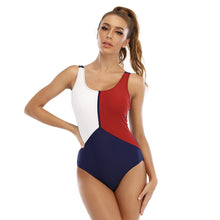 Load image into Gallery viewer, Women's Colorblock Sports Triangle One Piece Swimsuit