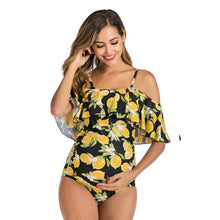 Load image into Gallery viewer, Ruffled one-piece maternity swimsuit