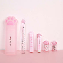 Load image into Gallery viewer, Student Supplies Correction Tape Mini Cat's Claw Pen Case Stationery Set