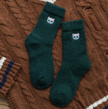 Load image into Gallery viewer, Ms. cat embroidery in stockings thickening terry socks in Japanese warm wool socks