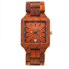 Load image into Gallery viewer, Watch men's quartz watch custom European and American fashion jewelry bamboo tabl