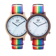 Load image into Gallery viewer, Rainbow Retro Wooden Watch