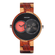 Load image into Gallery viewer, Wooden double movement wood watch