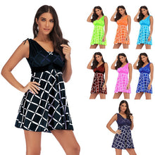 Load image into Gallery viewer, Skirt Mesh Print Split Plus Size Swimsuit