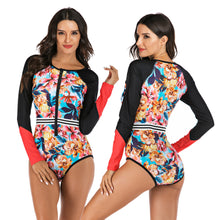 Load image into Gallery viewer, One-piece long sleeve women's swimwear