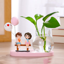 Load image into Gallery viewer, Vase Flower Arrangement Ornaments Glass Transparent Water Grow Flowers
