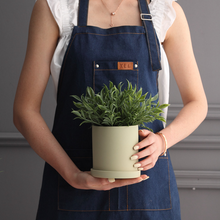 Load image into Gallery viewer, Nordic Industrial Style Colorful Ceramic Flowerpot Succulent Planter Green Plants Cylindrical Shape Flower Pot With Hole Tray