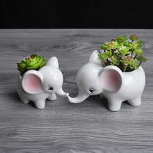 Load image into Gallery viewer, Elephant ceramic flowerpot