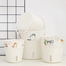 Load image into Gallery viewer, Water storage plastic flower pot