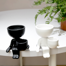 Load image into Gallery viewer, Humanoid ceramic flower pot