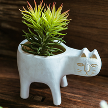 Load image into Gallery viewer, Cartoon Cat Shaped Gardening Green Planting Pots Home Crafts
