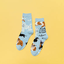 Load image into Gallery viewer, Personality Contrast Color Graffiti Women's Tube Socks Street Style Fashion Cotton Socks