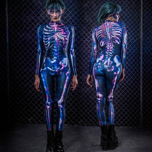Load image into Gallery viewer, Halloween Ball Horror Skeleton Human Skeleton Bodysuit Jumpsuit