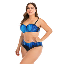 Load image into Gallery viewer, Fat woman underwire big cup ladies swimsuit