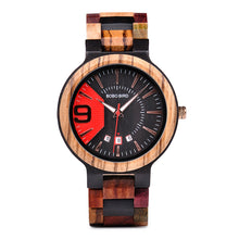 Load image into Gallery viewer, full wood quartz calendar waterproof watch men's watch wood table men's watch