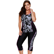 Load image into Gallery viewer, Women's cropped pants printed swimsuit