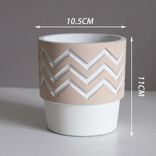 Load image into Gallery viewer, Creative Desktop Cement Ceramic Flower Pot Round